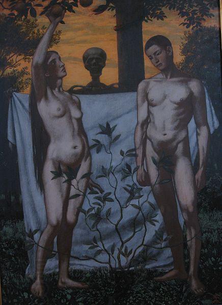 Hans Thoma Adam and Eve oil painting picture